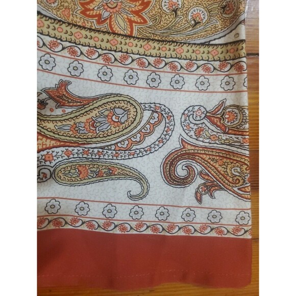 Maison d' Hermine Round Paisley Fall Thanksgiving Cotton Tablecloth Orange Red - Picture 5 of 10